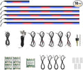 Car Interior LED Light Kit, 14-in-1 Ambient Lighting Strips, RGB Optical Fiber, Multiple Colors