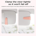 Sotfamily Sunglass Holder for Car Visor, Suede Cloth Magnetic Sunglass Organizer for Car Accessories, 2 Packs, Pink