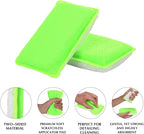 Mudder 12 Pcs Car Interior Scrubbing Sponge 5'' x 3'' Fiber Car Wax Applicator pad Household Cleaning Sponges for Leather Seat Couch Cleaning (Green White)