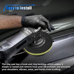 5.82'' Fine Grade Car Clay Bar Pad, Wipe Foam Pads for Car Polisher and Rotary Polisher, DA Polish Pad Replacement Tool for Remove, Novel Auto Detailing Kit(1PC)