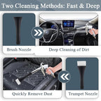 Car Cleaning Gun with Microfiber Cleaning Cloth Car Detailing Brush，High Pressure Air Blow Gun with 2 Set Nozzle, Interior Car Cleaning for Vehicle Upholstery Carpet Seat