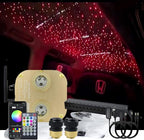 AKEPO Car Home 20W Dual Head Fiber Optic Lights RGBW Twinkle+Shooting Star Effect+APP+Music Mode Star Ceiling Light Kit, 710pcs 4m/13.1ft Mixed Optical Fiber Cable with Meteor Light Kit and Remote