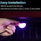 BESULEN Car Interior LED Lights, Automotive Ambient Neon Light Kit with USB Port, Car Accessories, Gifts for Men and Women, 4 in 1 Decoration Lights for Car, Garden, Home, Party（Red）