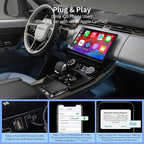 Wireless CarPlay Adapter for Apple iPhone, Android Auto Wireless Adapter for Samsung Galaxy/Motorola, 2025 Upgrade Plug & Play Fast Connection Car Play (Black)