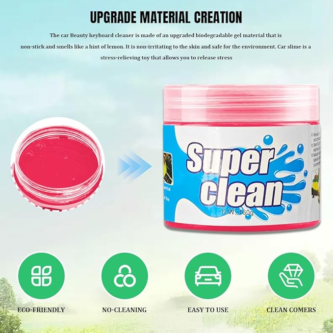 Car Cleaning Gel, Car Cleaning Supplies, Car Cleaning Putty, Universal Car Cleaning Kit Auto Detailing Tools Car Accessories Fit for Automotive, Keyboard, Camera, Printers (Pink, 2PCS)