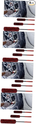 Unomor 12pcs Wheel Rim Cleaner Brushes Bendable Tire Cleaning Tools for Automotive Detailing Soft Bristle Car Wash Brushes for Cleaning