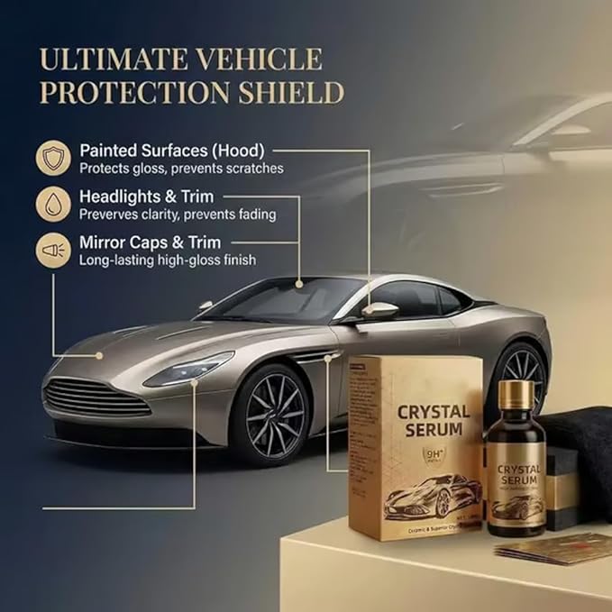 Graphene Ceramic Coating for Cars – 9H Hardness, 10+ Years Protection, Hydrophobic & Scratch Resistant, Long-Lasting Shine & Easy Maintenance (2 Pcs)