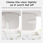 Sotfamily Sunglass Holder for Car Visor, Suede Cloth Magnetic Sunglass Organizer for Car Accessories, 2 Packs, White