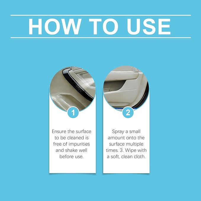 Plastic Restorer for Cars, Car Trim Restorer, Auto Detailing for Refreshing Faded Plastic, Leather, Vinyl and Rubber Trim with Polish, Long Lasting Care (4Pcs)