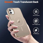 SUPFINE Magnetic for iPhone 12 Case/iPhone 12 Pro Case (Compatible with MagSafe)(Military Grade Drop Protection) Slim Translucent Matte with Anti-Fingerprint Phone Case,Desert Gold