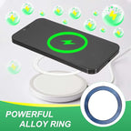 PATIKIL Universal CD Stripe Magnetic Adapter Ring, 4 Pcs Ultra-Thin Sticker Ring Adhesive Nickel-Iron Alloy for Phone Cases Holder Wireless Charging Car Mount Kit, Blue
