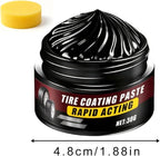 2Pcs Tire Coating Paste,Tire Polishing Paste,Car Tire Shine with Sponge,Long-Lasting Tire Dressing,Ceramic Tire Coating,Bring Back the Original Deep Black Shine to Rubber and Plastic