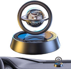 Luxury Solar Aromatherapy Car Air Freshener | Stylish Dashboard Rotating Perfume Diffuser | Plastic Solar-Powered Autorotation Decoration for Car Interior | Eco-Friendly Fragrance Diffuser