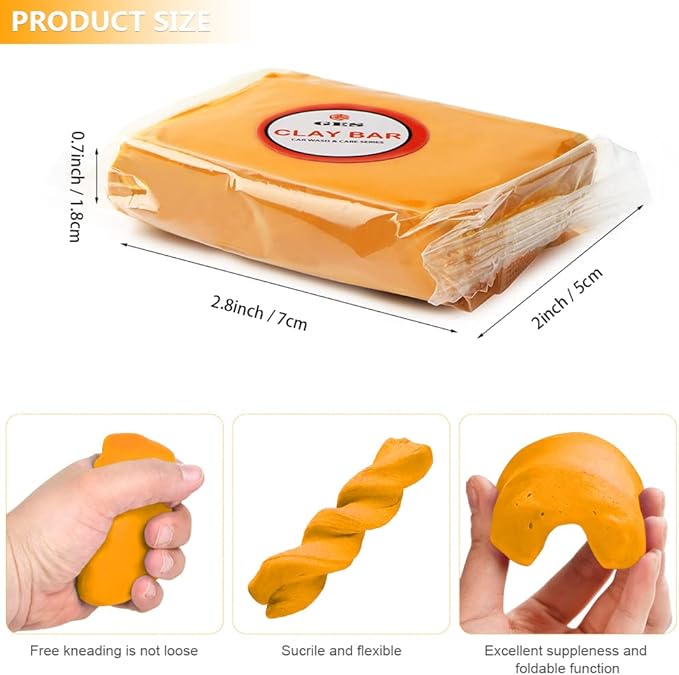 GES Car Clay Bar for Car Detailing 6 Pack 600g, Auto Detailing Clay Bar Cleaner, Grade Cleaner Kit for Coating Polisher Car Wash Kit Cleaning RV Cars Boats Bus