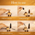 Car Air Freshener Wobbly Wooden Doll – Reusable & Refillable Linden Wood Car Diffuser Ornament, Handmade Shaking Feet Dashboard Decoration, Add Any Fragrance, 3 Scents (Lavender, Hilton & Jasmine)