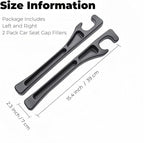 EnzeroTools Car Seat Gap Filler, 2-Pack No-Drop Seat Side Gap Seam Filler Organizer with Phone Holder, Universal Fit Fill The Gap Between Seat & Console, Perfect for Car, SUV, Truck