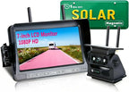 Magnetic RV Backup Camera 1080p HD 7-inch Install-Free Trailer Hitch Solar Wireless Back up Camera 10000mah Battery,Night Vision Trucks,RVs, Trailers, Vans Tow (Magnetic Camera with7‘’ Monitor)