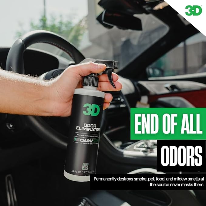 3D Odor Eliminator 1 Gallon – Professional Car Interior & Home Deodorizer Spray – Neutralizes Smoke, Pet & Food Smells at the Source – Fresh Clean Scent, Eco-Friendly & Biodegradable – Made in USA