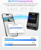 VIOFO A329S 4K 3 Channel Dash Cam, 4K Front + 2K Cabin Fisheye (210°) + 2K Rear, Power Saving Parking Mode, Wi-Fi 6 App Control, All-Channel STARVIS 2 Sensors, Supports up to 4TB SSD Storage