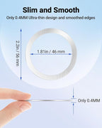 KALAPOP Magnetic Wireless Charging Magsafe Ring-6 PCS,Ultra-Thin(0.4mm) Magsafe Sticker,Compatible with iPhone 17/Air/16/15/14/13 Series,Samsung Galaxy,Google Pixel,Magsafe Accessories-3Black&3Silver