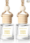 C Classy Car Air Freshener Hanging 2 Pack, Woody Citrus Essential Oil Diffuser, Long-Lasting Fragrance, Cute Car Accessories for Women & Men, Made in USA