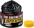 Premium Tire Coating & Trim Restorer, Tire Coating Paste Rapid Acting, Bring Back the Original Deep Black Shine to Rubber and Plastic (1PC)