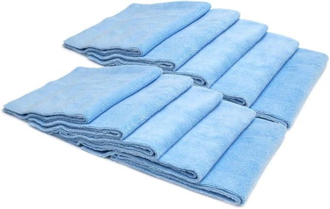 Autofiber [Mr. Everything] Premium Paintwork and Coating Leveling Towel (16"x16") 10 Pack (Blue)