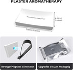 Car Air Freshener Small Plaster Diffuser New Smell Set Clean Ingredients Car Odor Eliminator Long Lasting Scent Auto Accessories with Metal Clip (Square, 2 PCS)