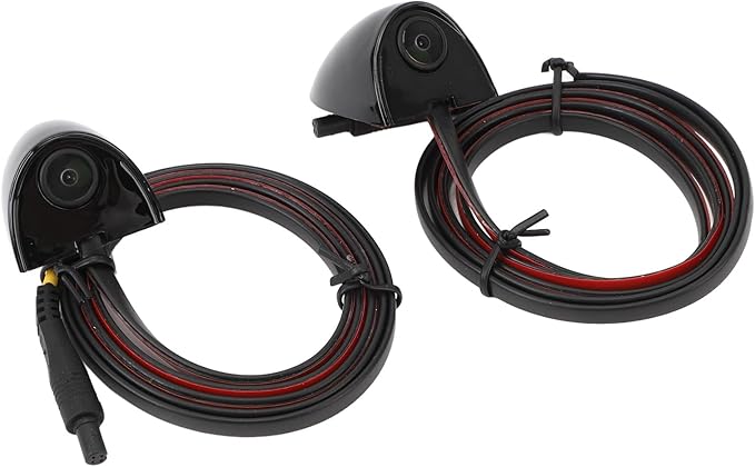 Car Blind Spot Camera Side View Backup Camera Kit Universal 12V NTSC IP67 80° Wide Angle Left Right Pair Output