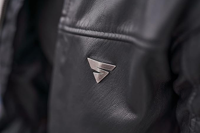SHIMA Winchester 2.0 Motorbike Jackets for Men AirForce Back Protector Armour Riding Leather Motorcycle Jacket Summer Bikers Ventilated Armoured Bike Motorcycles (Mens, Black, 3XL)