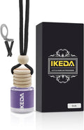 Ikeda Car Air Freshener: Hanging Car Smell Air Freshener | 10ml Hanging Car Perfume | Long Lasting Fragrance | Strong Scents Diffuser for Auto Home (Black ice|Circular)