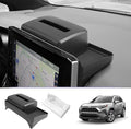LUWU 2024 RAV 4 Dashboard Storage Tray Compatible with 2019-2022 2023 2024 2025 Toyota RAV 4 Accessories Center Console Display Box Hidden Tray Silicone Organizer Tray w/Tissue Box Behind Screen