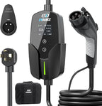 EVDANCE Level 2 EV Charger (32Amp, 240V, NEMA 14-50P), 7.68kW Fast Portable & Home Electric Car Charger with 25ft Cable, Adjustable Current/Delay Chargin for J1772 EVs