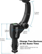 for MagSafe Car Mount Cigarette Lighter [Dual USB Charger] Magnetic Phone Holder for Car Charger [Fast Charging] Phone Holders for Your Car for iPhone Air 17 Pro Max16 15 14 13 12, S25, All Smartphone