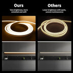 iNextStation Warm White LED Rope Lights 16.4FT/5M DC12V LED Strip Lights, IP65 Waterproof Silicone Neon Light Strip, Flexible Led Light Strip 0.98in Cut for DIY, Rope Led Lights for Bedroom(No Plug)