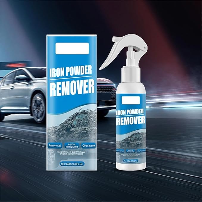 Iron Powder Remover,Car Rust Removal Spray,Color Changing Rustout Instant Remover for Wheels and Paint,Multifunctional Paint Cleaner for Car Maintenance and Metal Iron Cleaning