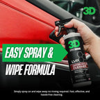 3D LVP Interior Cleaner - Removes Dirt, Grime, Grease, Oil & Stains from Leather, Vinyl & Plastic - Great for Seats, Steering Wheels, Door Panels, Dashboards - Car, Office, Home Use 16oz.