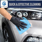 GLIMGLINT Blue Microfiber Cleaning Cloth,150PK Reusable Cleaning Rags,Highly Absorbent Shop Rags Bulk,All-Purpose Car Cleaning Towels for TV Screen, Kitchen, Bathroom, Restaurant, Garage, 14"X12"