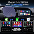 CarlinKit CarPlay Ai Box Magic Box Android 13.0 System Wireless CarPlay Adapter Android Auto Support Netflix YouTube Google GPS+Glonass 4GNetwork.for iPhone & Android Phone,Wired to Wireless,8GB+128GB