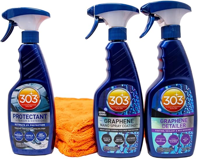 303 Car Protection Kit - Graphene Nano Spray Coating, Graphene Detailer, Automotive Protectant, Microfiber Towels