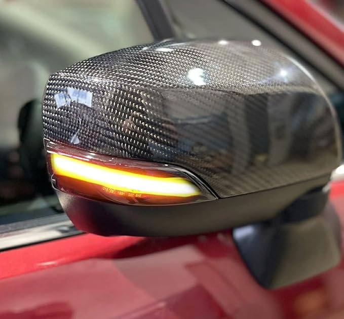 iJDMTOY Black-Out Smoked Lens Full LED Strip Dynamic Sequential Blink/Flow Side Mirror Turn Signal Light Assembly Kit Compatible with Subaru Impreza Legacy Crosstrek Ascent Forester, etc