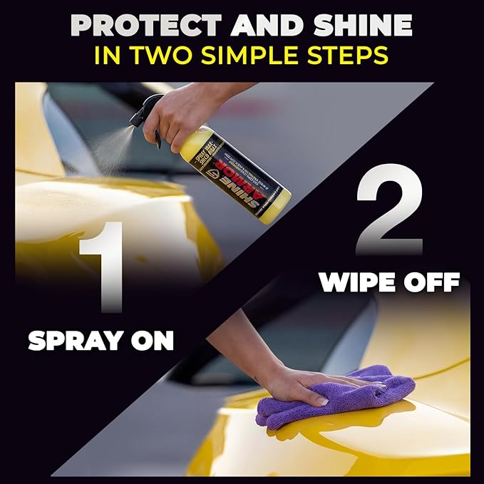 Car Spray Wax for Car Detailing - 16oz - Quick and Easy Carnauba Liquid Spray for Instant Gloss and Protection - Multi Surface Premium Brazilian Polish for All Vehicle Types