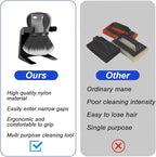 AUCELI Car Detailing Brush, Ultra Soft Auto Interior Dusting Brush with Storage Rack, Car XL Synthetic Brush Cleaning Tool, Universal Covers Large Area Inside or Outside Vehicles(Gray/Style A)