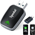 Seamless Auto-Connect CarPlay Adapter, Upgrade 2in1 Wireless CarPlay & Android Auto Adapter, Plug & Play, WLAN Dual-Band 2.4G+5G, Auto Reconnect, Compatible with After 2016 Cars with Wired CarPlay