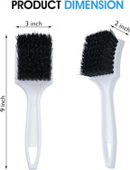 Nanoskin 8.5-Inch Deep Clean Stiff Scrub Brush for Carpets & Floor Mats, Black Nylon - Professional Automotive Detailing, Home Carpet Scrubber, Easy Grip Handle, High-Performance Cleaning Accessory