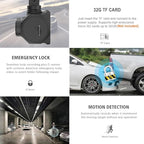 Dash Cam for Cars, 1080P Full HD Dual Dash Cam Front Inside, WiFi, 2" Screen, Night Vision, G-Sensor, Loop Recording, 170° Wide Angle, APP Control (Dual Dashcam)