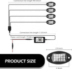 4 PCS RGB LED Rock Lights, LEDs High Brightness Waterproof Neon underglow Kit with Bluetooth App Control Flashing Music Mode, Wheel Well Light for Trucks, SUV, Golf Cart, ATV, Pickup