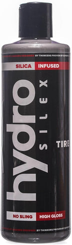HydroSilex Car Tire Shine Gel and Conditioner. SIO2 & Black Dye Infused, No Sling Formula. Enhances Tires Color & Finish, Leaves Your Tires Looking Clean For Weeks. (16oz)