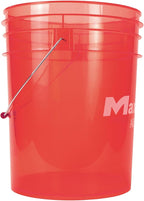 Maxshine 5 Gallon Universal Detailing Bucket (Red) – Car Wash Bucket for Scratch-Free Washing, Garage Storage & Detailing Tools – Holds Soap, Foam Cannon, Microfiber Towels & More