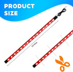 Motorcycle RGB LED Light Kit, 6PCS DC 12V Waterproof Motorbike Underglow Strip Lights Kit, Golf Cart Exterior Ground Effect Atmosphere Lamp, Universal for SUV RV Truck (Red)